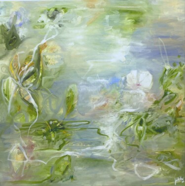 Painting titled "Uferstill - Shore T…" by Judith Riemer, Original Artwork, Oil