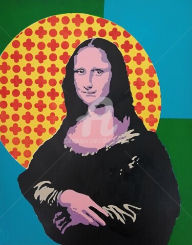 Painting titled "Mona" by Elke Thiébaut, Original Artwork, Acrylic