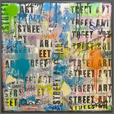 Painting titled "Street Art collecti…" by Efka9, Original Artwork, Acrylic Mounted on Wood Stretcher frame
