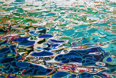 Painting titled "Water Reflection…" by Alexandra Djokic, Original Artwork, Acrylic