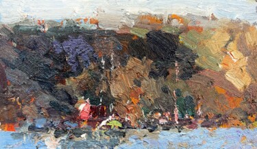 Painting titled "Laguna beach in the…" by Jove Wang, Original Artwork, Oil