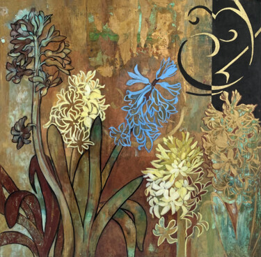 Painting titled "Hyacinth" by Eva Buchmuller, Original Artwork, Acrylic